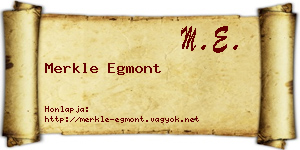 Merkle Egmont névjegykártya